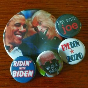 Joe Biden 2020 set of 5 Pinback Buttons